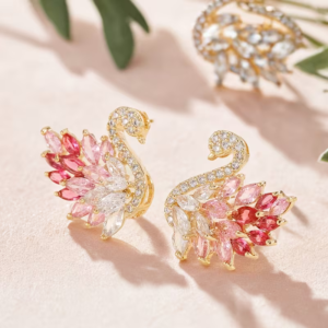 Luxurious Court-Style Earrings Featuring Delicate Duck And Romantic Swan Designs, Perfect for Valentine'S Day Gifts And Essential for Business Dinners